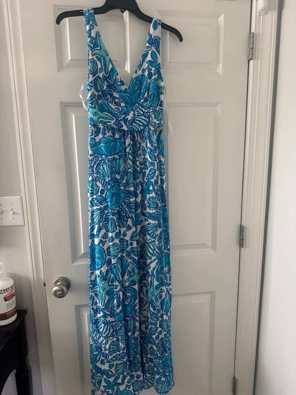 Lilly Pulitzer Blue & White Floral Maxi Dress